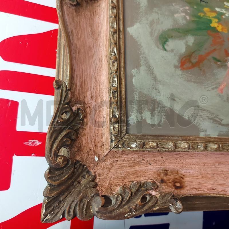 QUADRO PAOLO CHELLINI FIORI CORNICE LAVORATA | Mercatino dell'Usato Cava de tirreni 4