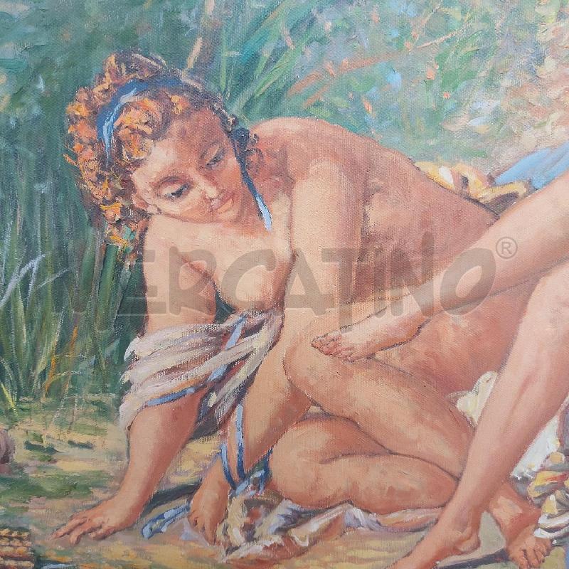 QUADRO VALERIANI 60*120 RAGAZZE AL BAGNO  | Mercatino dell'Usato Cava de tirreni 5