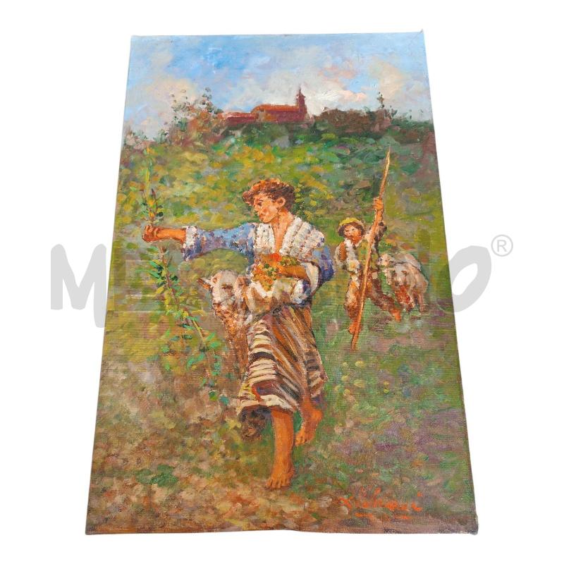 QUADRO VALERIANI BAMBINO IN PRATO 32*50 | Mercatino dell'Usato Cava de tirreni 1