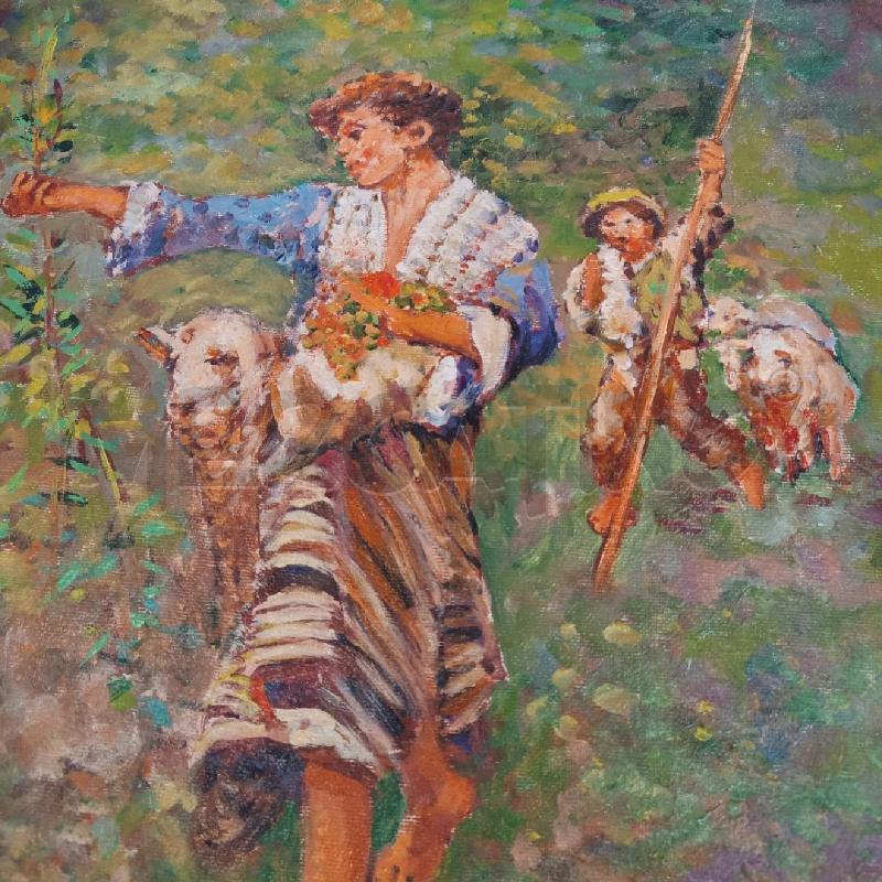 QUADRO VALERIANI BAMBINO IN PRATO 32*50 | Mercatino dell'Usato Cava de tirreni 5