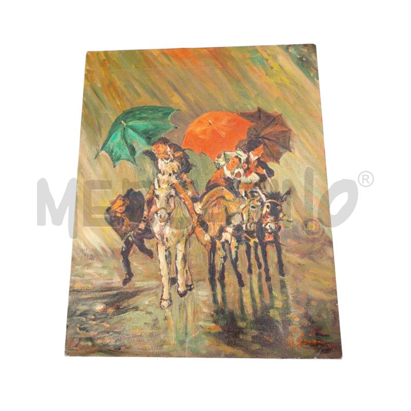 QUADRO  VALERIANI 40*50 ASINELLI  | Mercatino dell'Usato Cava de tirreni 1