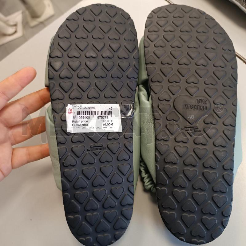 SANDALI DONNA LOVE MOSCHINO VERDE CHIARO FASCE INCROCIO | Mercatino dell'Usato Cava de tirreni 3