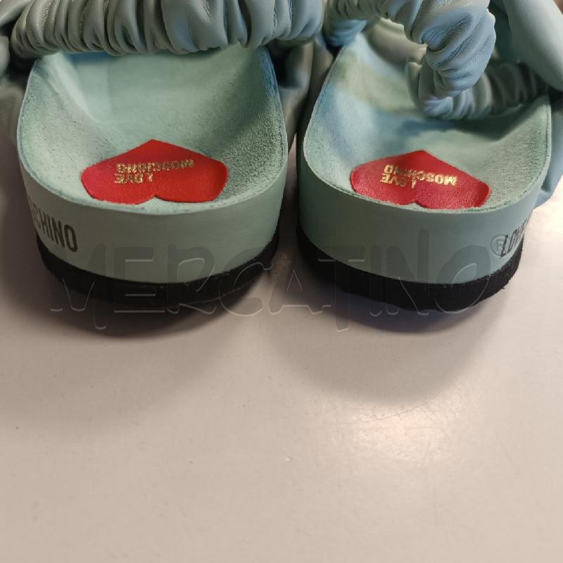 SANDALI DONNA LOVE MOSCHINO VERDE CHIARO FASCE INCROCIO | Mercatino dell'Usato Cava de tirreni 4