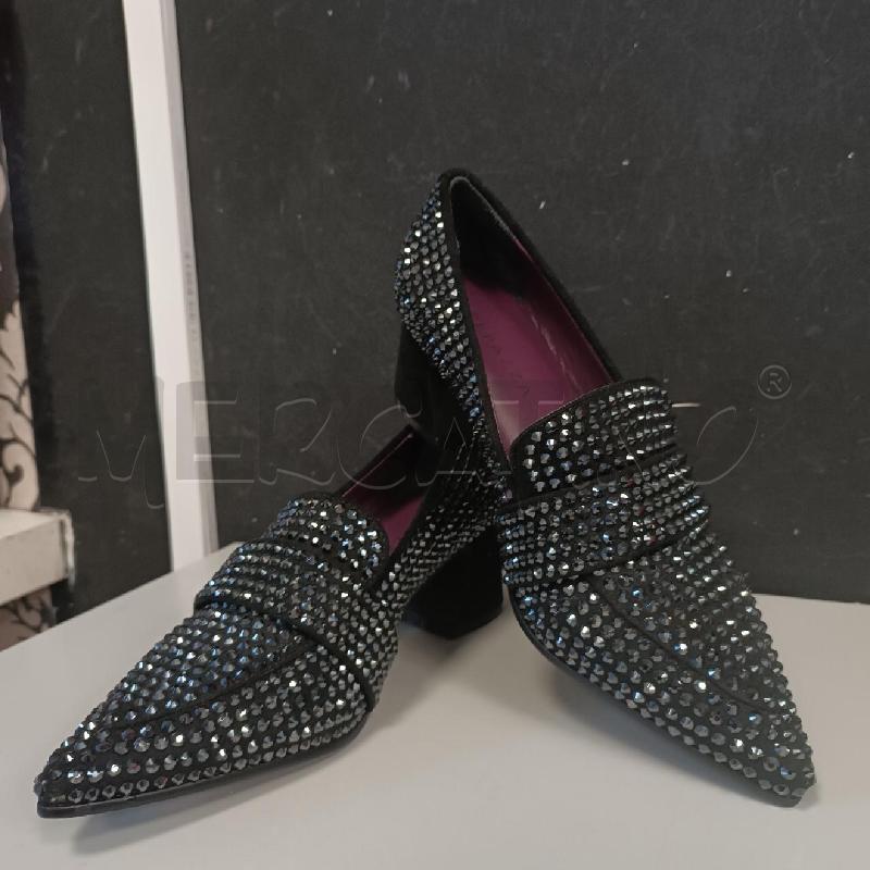 SCARPE DONNA APEPAZZA NERE BRILLANTINI TACCHI  | Mercatino dell'Usato Cava de tirreni 2