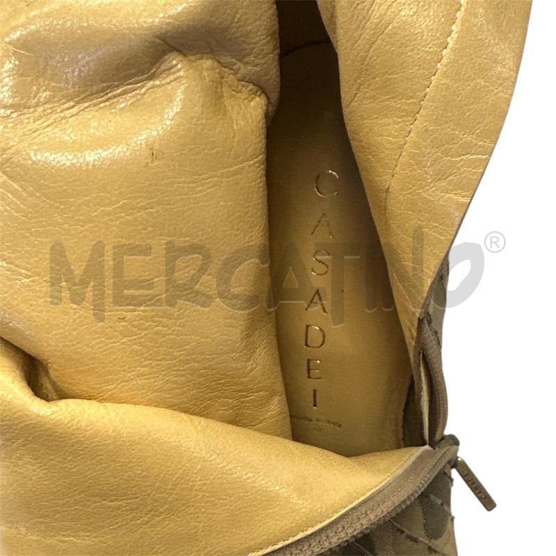 SCARPE DONNA CASADEI BEIGE TRAMA MILITARE TACCO  | Mercatino dell'Usato Cava de tirreni 2