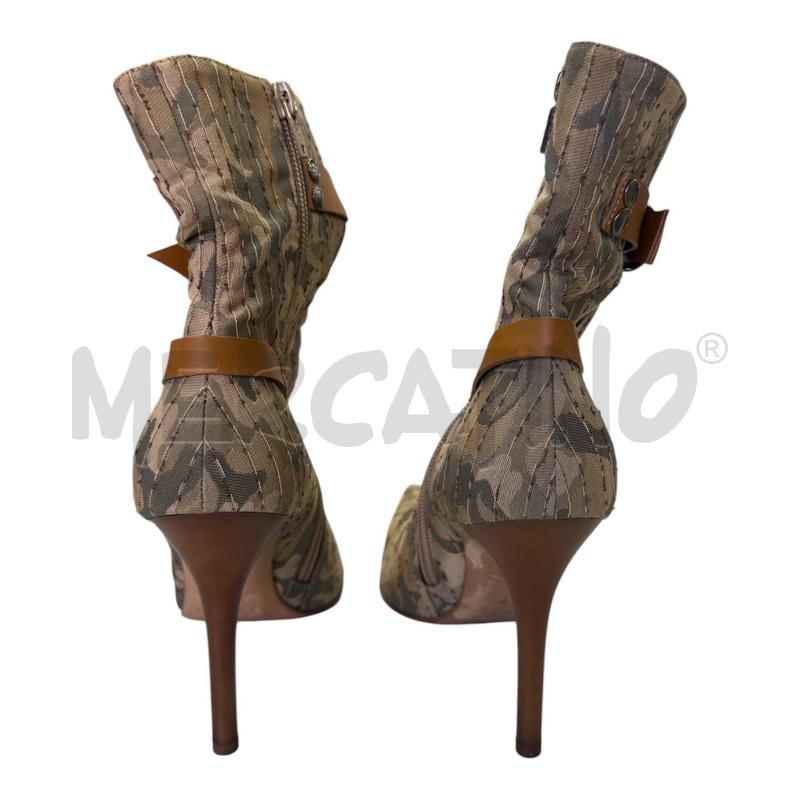 SCARPE DONNA CASADEI BEIGE TRAMA MILITARE TACCO  | Mercatino dell'Usato Cava de tirreni 5