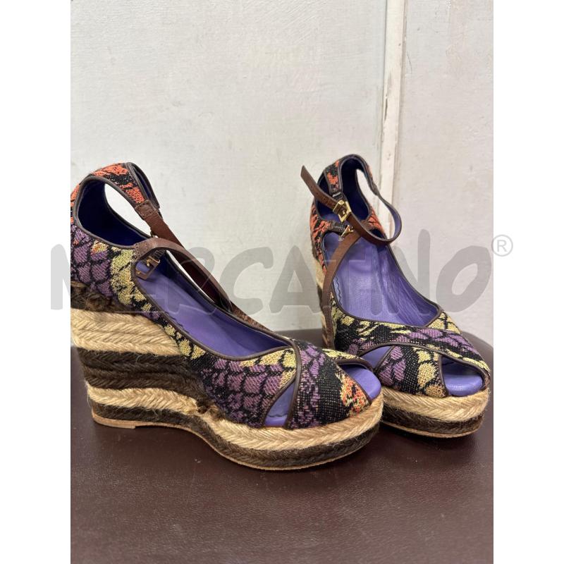 SCARPE DONNA MISSONI NERA GIALLA VIOLA ARANCIO ZEPPA | Mercatino dell'Usato Cava de tirreni 1