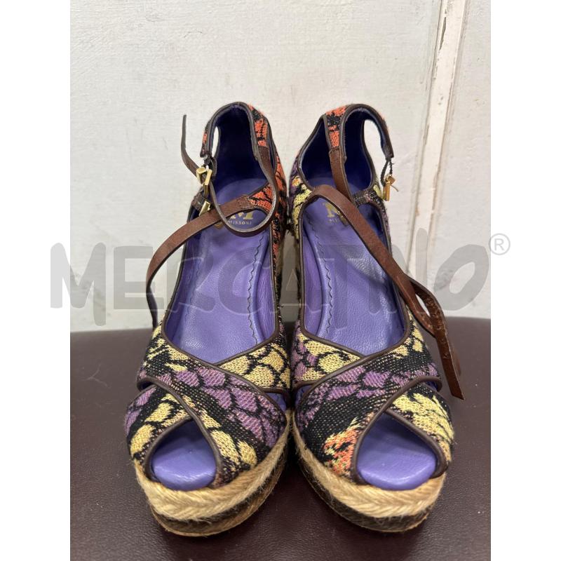 SCARPE DONNA MISSONI NERA GIALLA VIOLA ARANCIO ZEPPA | Mercatino dell'Usato Cava de tirreni 3
