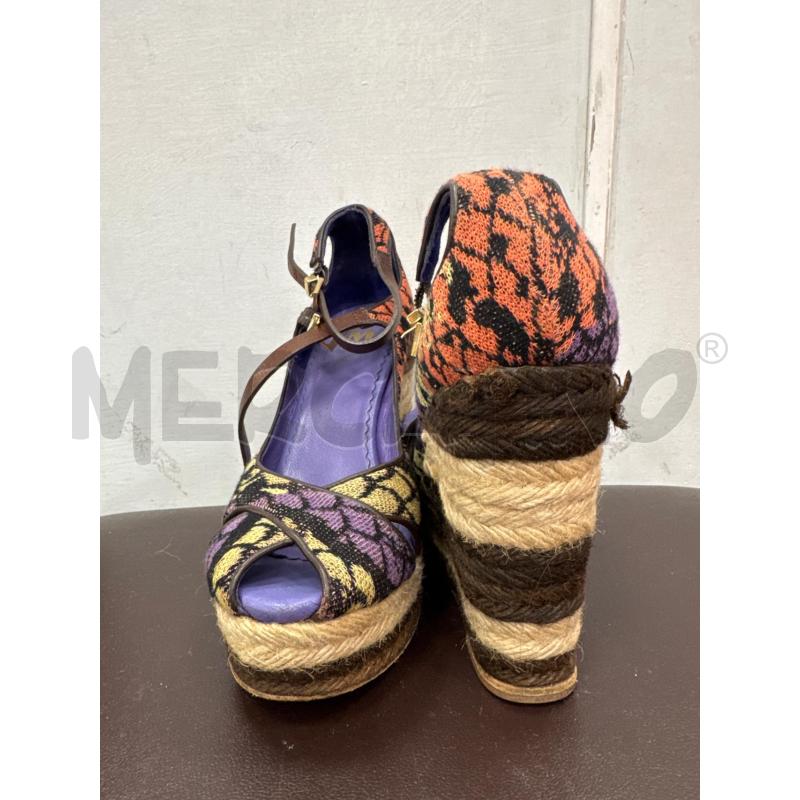 SCARPE DONNA MISSONI NERA GIALLA VIOLA ARANCIO ZEPPA | Mercatino dell'Usato Cava de tirreni 4