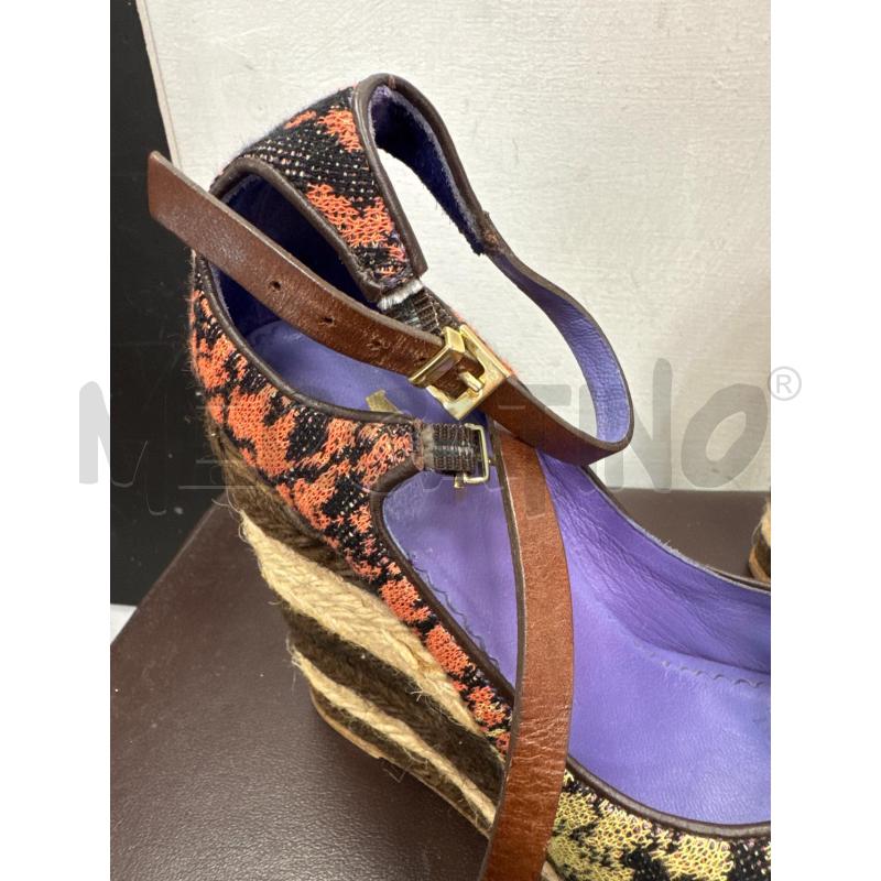 SCARPE DONNA MISSONI NERA GIALLA VIOLA ARANCIO ZEPPA | Mercatino dell'Usato Cava de tirreni 5