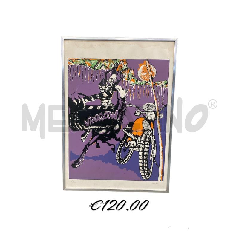 SERIGRAFIA VROOAW MASACCI CAVALIERE CON MOTOCICLETTA | Mercatino dell'Usato Cava de tirreni 1