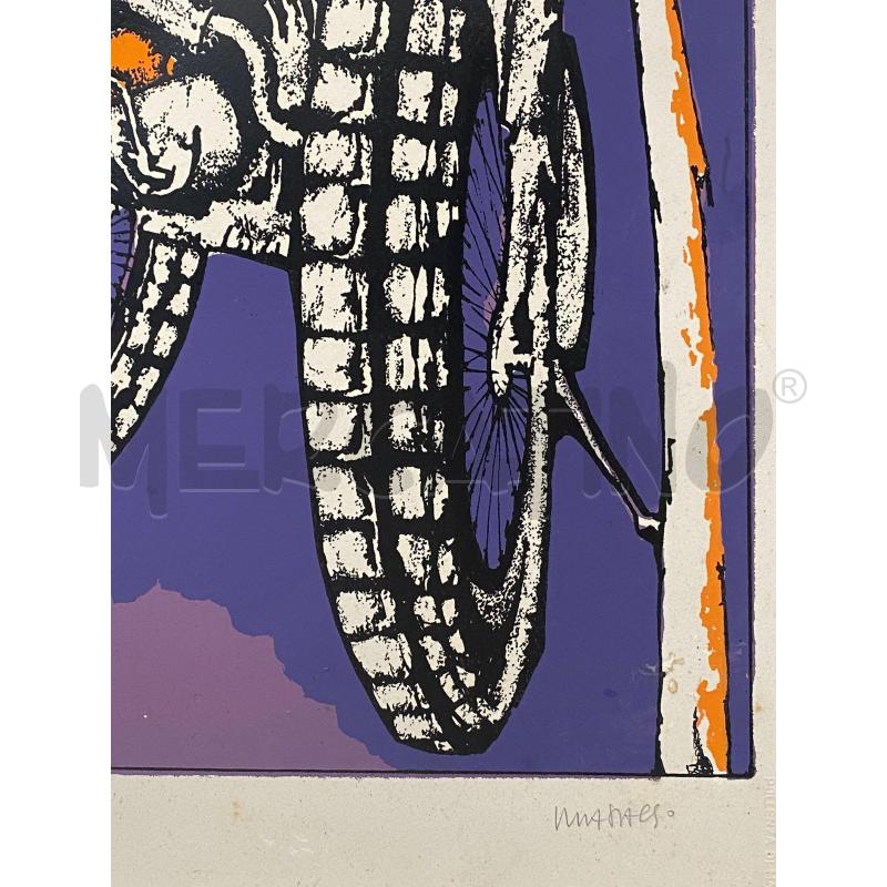 SERIGRAFIA VROOAW MASACCI CAVALIERE CON MOTOCICLETTA | Mercatino dell'Usato Cava de tirreni 2