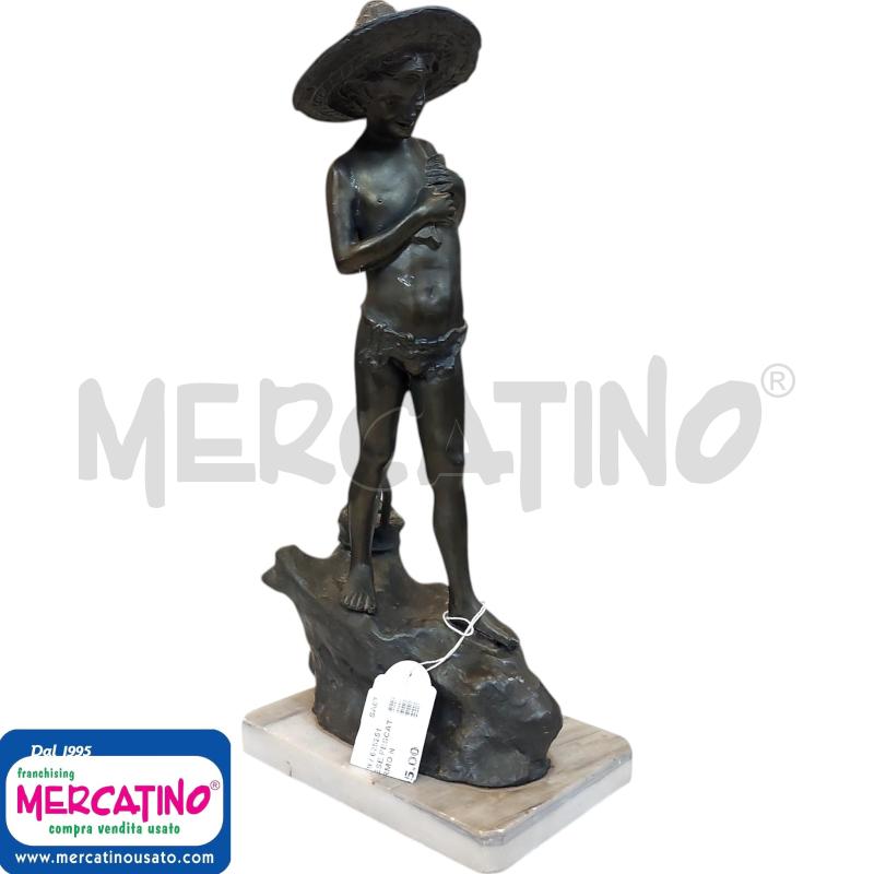 STATUA VARLESE PESCATORE BASE MARMO NO RETE | Mercatino dell'Usato Cava de tirreni 1