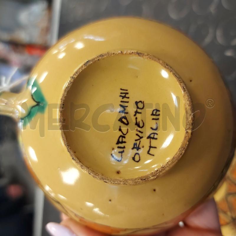 TAZZINA VECCHIA PORCELLANA + PIATTINO VOLTO DONNA GIACOMINI ORVIETO | Mercatino dell'Usato Cava de tirreni 3