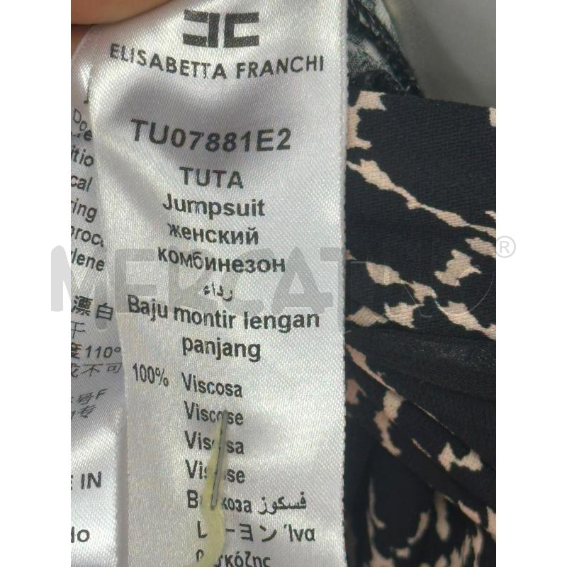 TUTA DONNA ELISABETTA FRANCHI NERO BIANCO INTERA LUNGA INCROCIO AVANTI | Mercatino dell'Usato Cava de tirreni 2