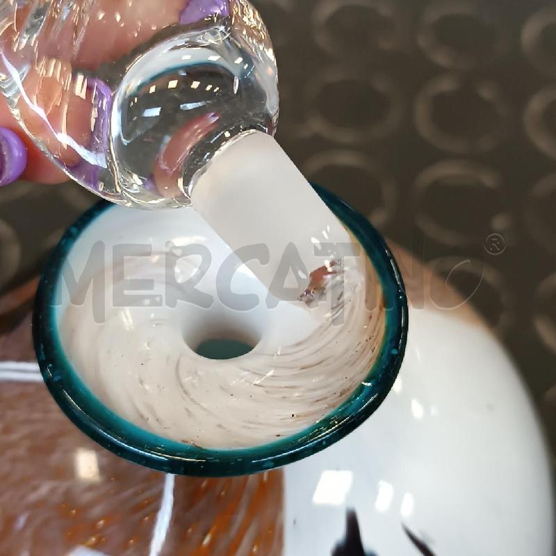 VASETTO MDINA GLASS MALTA AZZURO MACULATO TAPPO | Mercatino dell'Usato Cava de tirreni 4