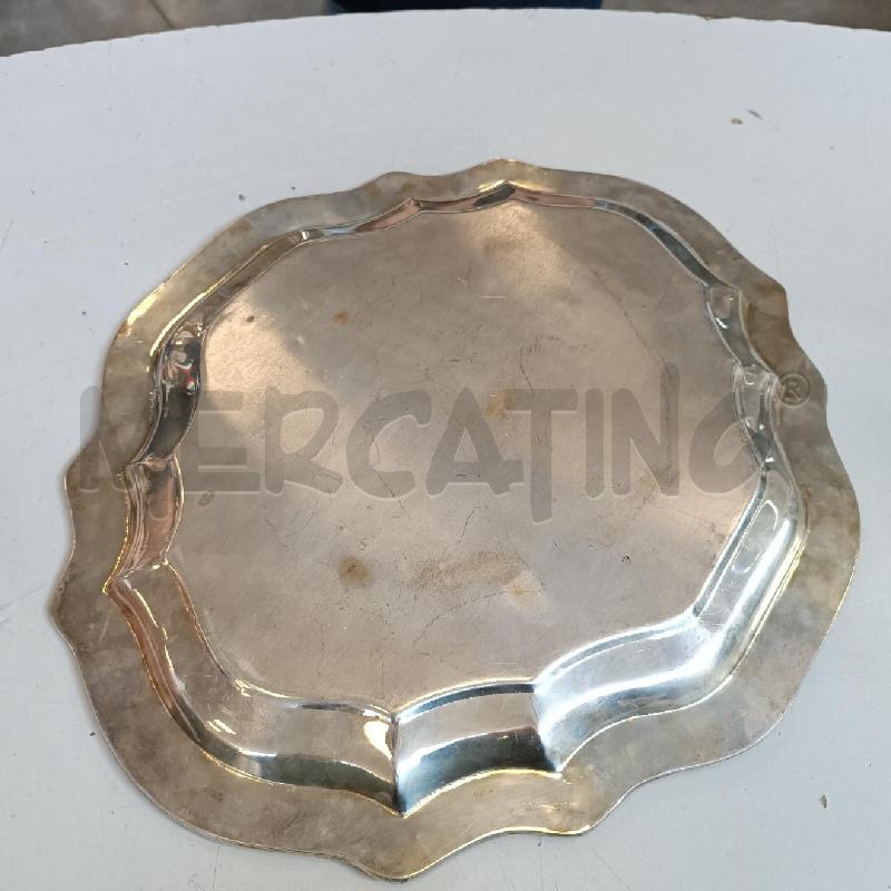 VASSOIO IN METALLO ARG. DECORO FOGLIE | Mercatino dell'Usato Cava de tirreni 3