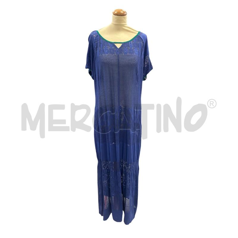 VESTITO DONNA ARIA GRAZIA SEVERI DARLING BLU TRAFORTO LUNGO | Mercatino dell'Usato Cava de tirreni 1
