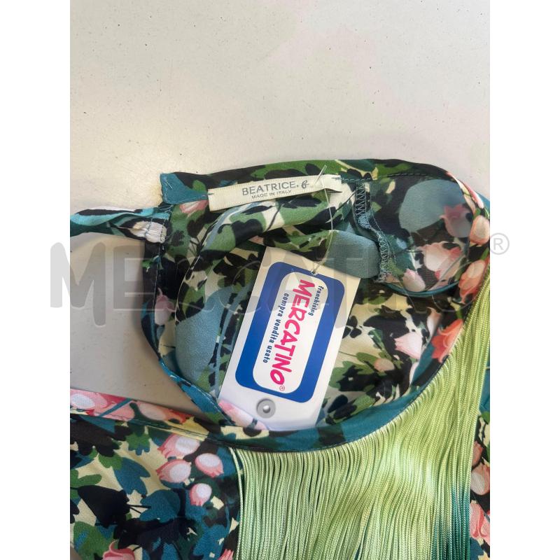VESTITO DONNA BEATRICE B VERDE FRANGE LUNGHE FANTASIA | Mercatino dell'Usato Cava de tirreni 3