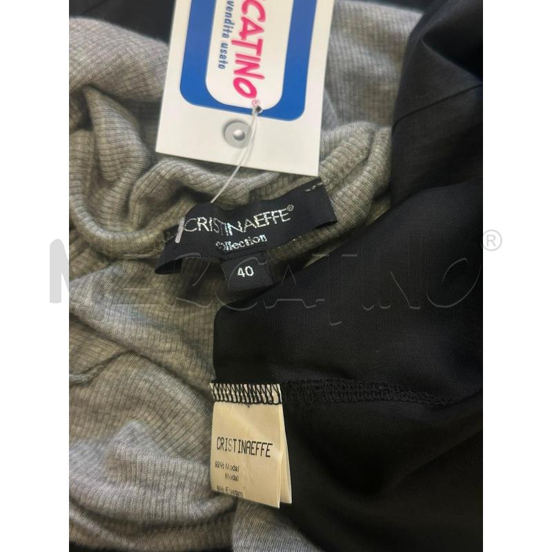 VESTITO DONNA CRISTINAEFFE GRIGIO COSTINE GONNA NERA | Mercatino dell'Usato Cava de tirreni 2