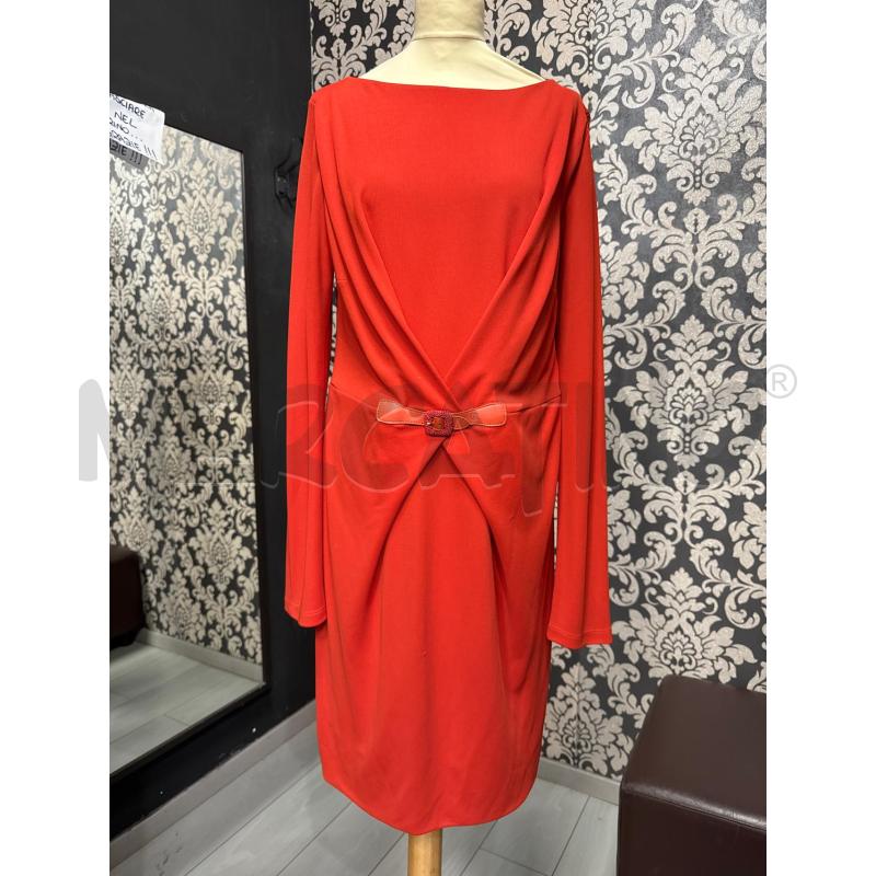 VESTITO DONNA CRISTINAEFFE NUOVO ARANCIONE CINTURA | Mercatino dell'Usato Cava de tirreni 1