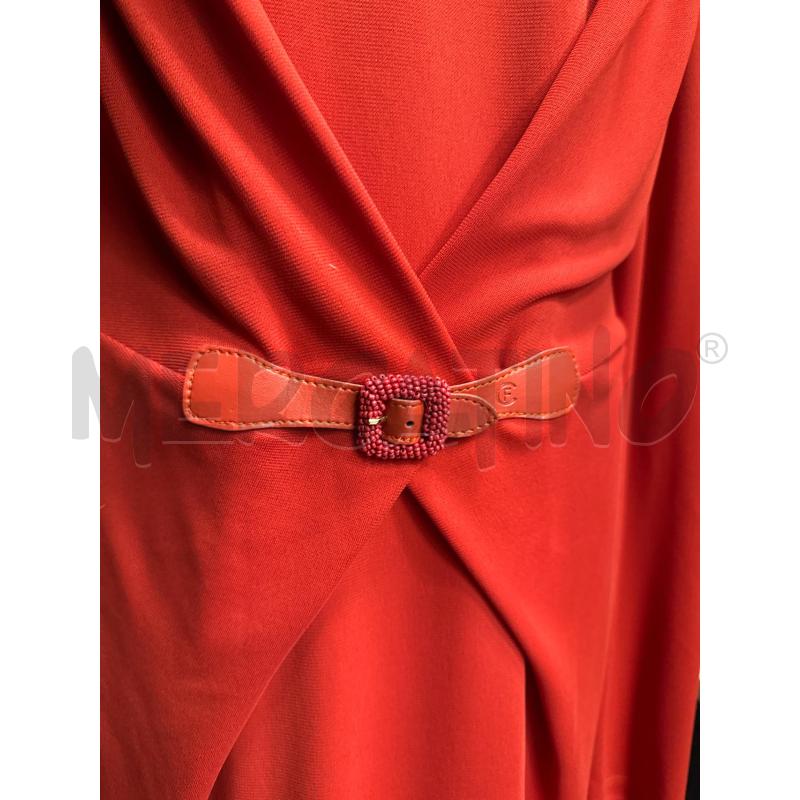 VESTITO DONNA CRISTINAEFFE NUOVO ARANCIONE CINTURA | Mercatino dell'Usato Cava de tirreni 3
