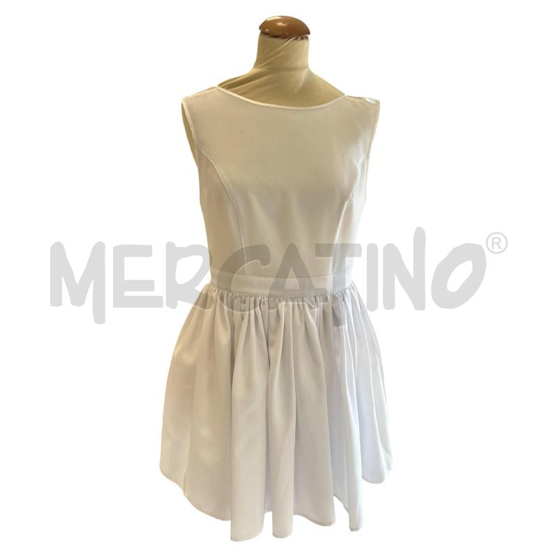 VESTITO DONNA FELEPPA BIANCO CON FIOCCO | Mercatino dell'Usato Cava de tirreni 1