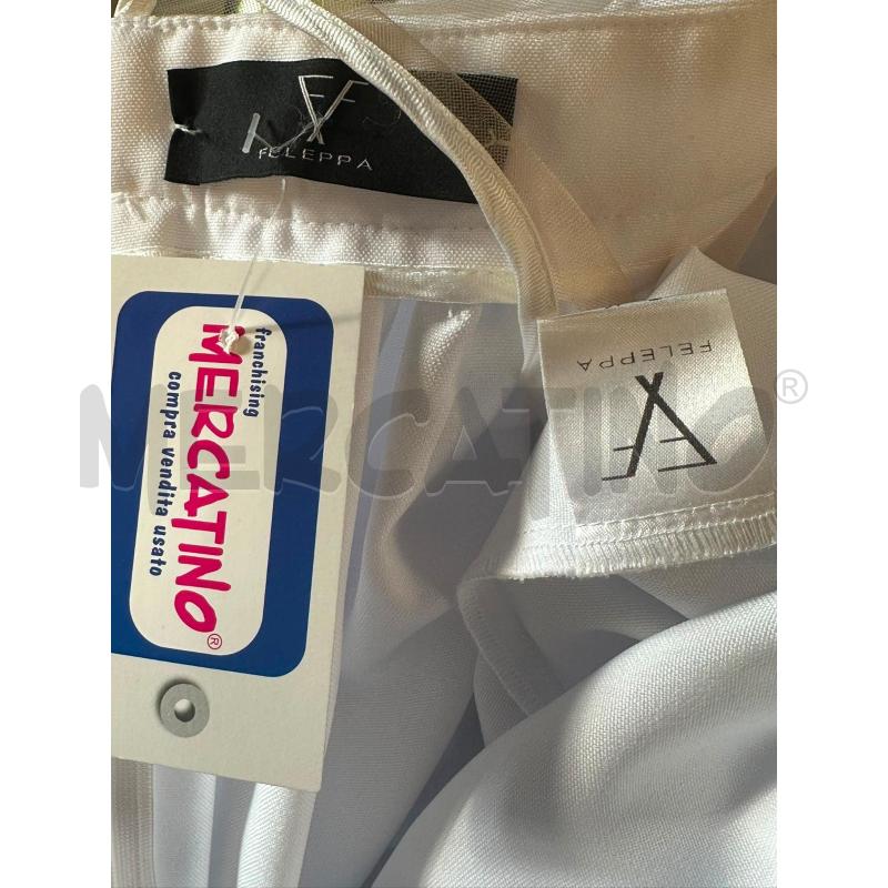 VESTITO DONNA FELEPPA BIANCO CON FIOCCO | Mercatino dell'Usato Cava de tirreni 5