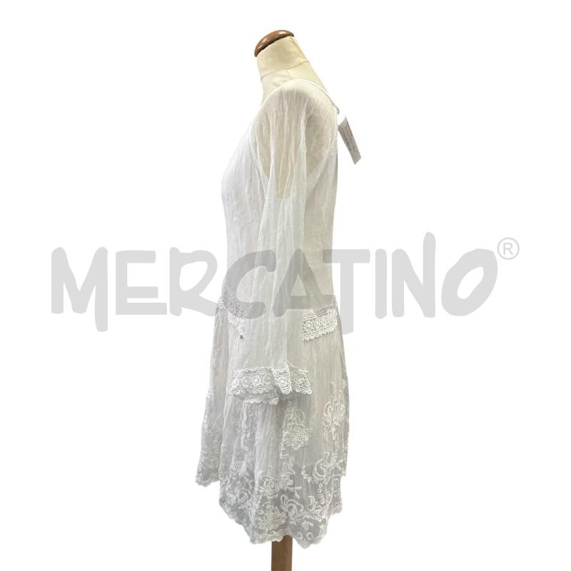 VESTITO DONNA GUESS BIANCO 100% SETA MANICA LUNGA | Mercatino dell'Usato Cava de tirreni 4
