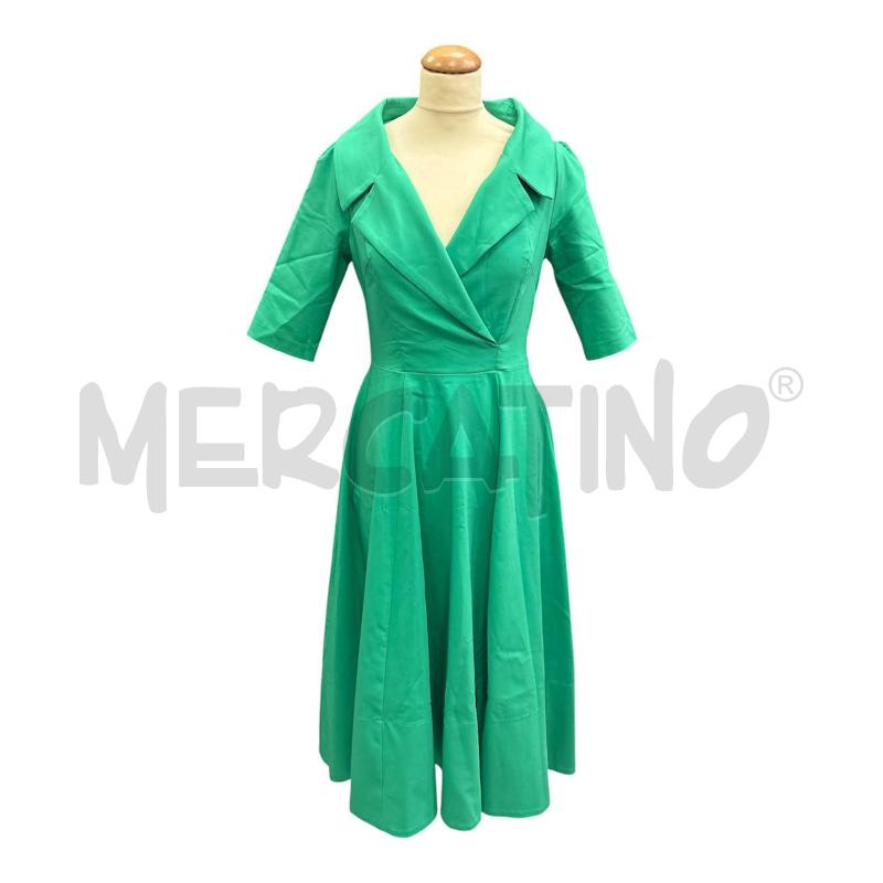 VESTITO DONNA IMPERIAL VERDE SCOLLO V MANICA 3/4 | Mercatino dell'Usato Cava de tirreni 1