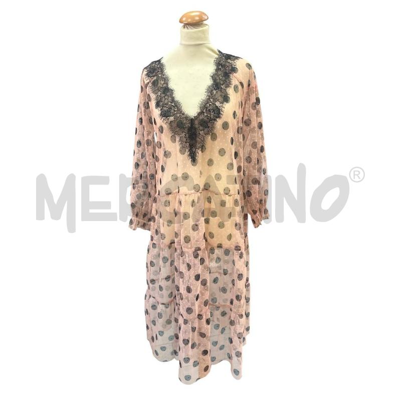 VESTITO DONNA LE COEUR TWINSET BEIGE POIS NERI VELATO | Mercatino dell'Usato Cava de tirreni 1