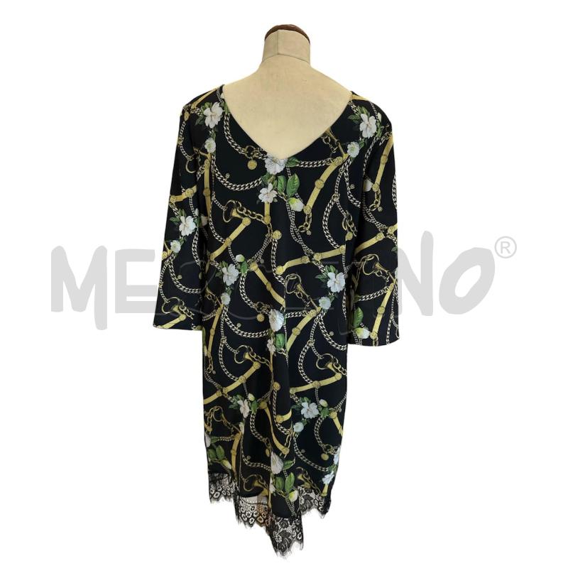 VESTITO DONNA LIU JO NERO CATENE FIORI GIALLI BIANCHI | Mercatino dell'Usato Cava de tirreni 3