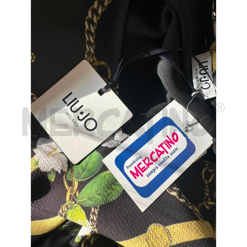 VESTITO DONNA LIU JO NERO CATENE FIORI GIALLI BIANCHI | Mercatino dell'Usato Cava de tirreni 4