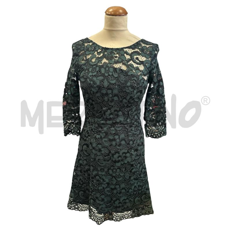 VESTITO DONNA LIU JO VERDE NERO MERLETTATO + SOTTANA | Mercatino dell'Usato Cava de tirreni 1