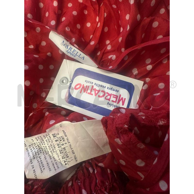 VESTITO DONNA MARELLA ROSSO POIS BIANCHI | Mercatino dell'Usato Cava de tirreni 2