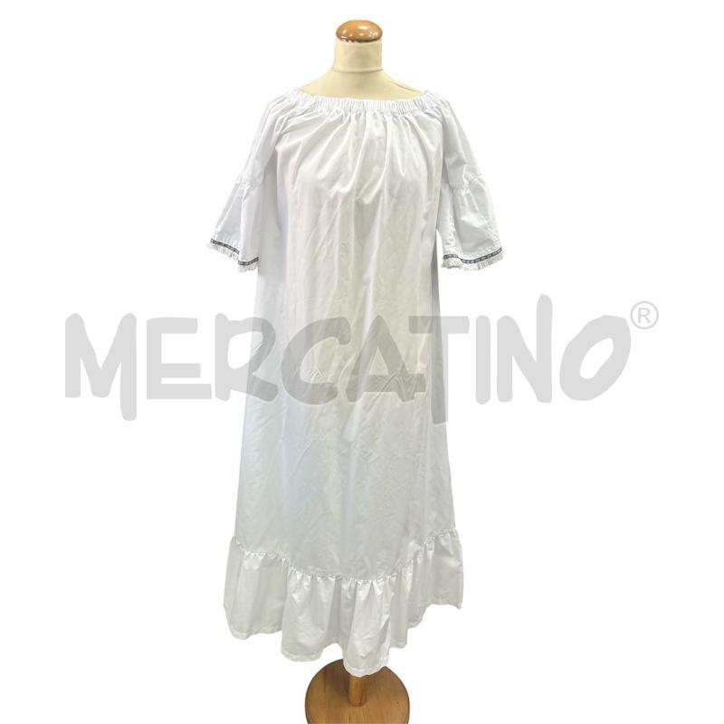 VESTITO DONNA MARIUCCIA MILANO BIANCO LUNGO MOLLA COLLO | Mercatino dell'Usato Cava de tirreni 1