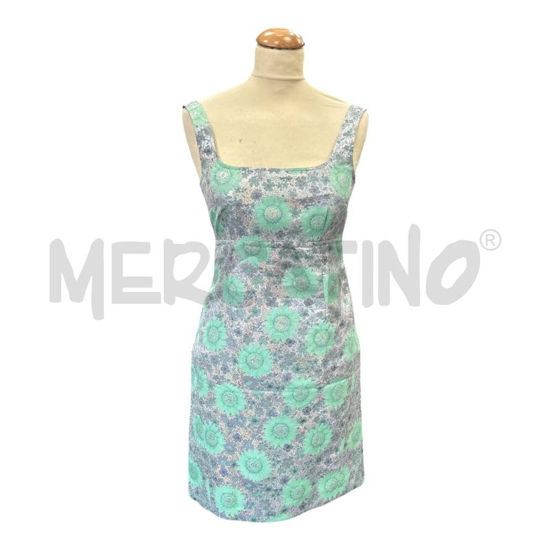 VESTITO DONNA MAX & CO GRIGIO FIORI VERDI | Mercatino dell'Usato Cava de tirreni 1