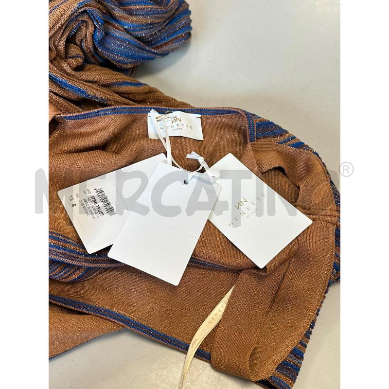 VESTITO DONNA NENETTE MARRONE BLU RIGO NUOVO LUNGO | Mercatino dell'Usato Cava de tirreni 2