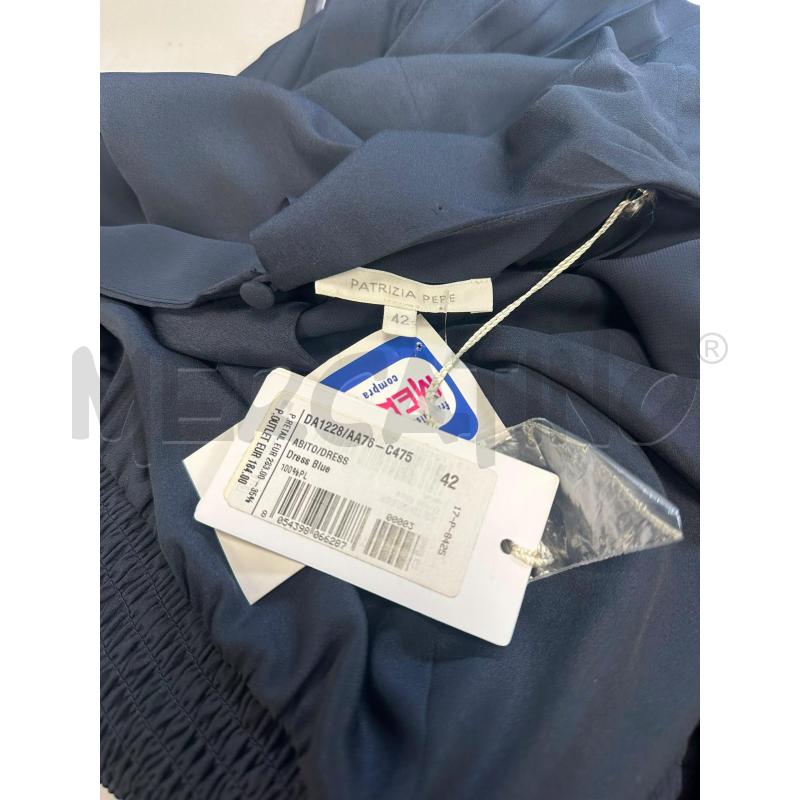 VESTITO DONNA PATRIZIA PEPE BLU SMANICATO GONNA LUNGA PLISSETTATO NUOVO | Mercatino dell'Usato Cava de tirreni 2