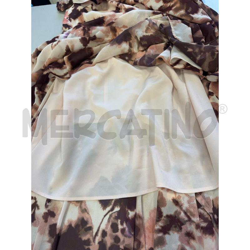 VESTITO DONNA PENNYBLACK BEIGE ROSA FIORI LUNGO | Mercatino dell'Usato Cava de tirreni 4