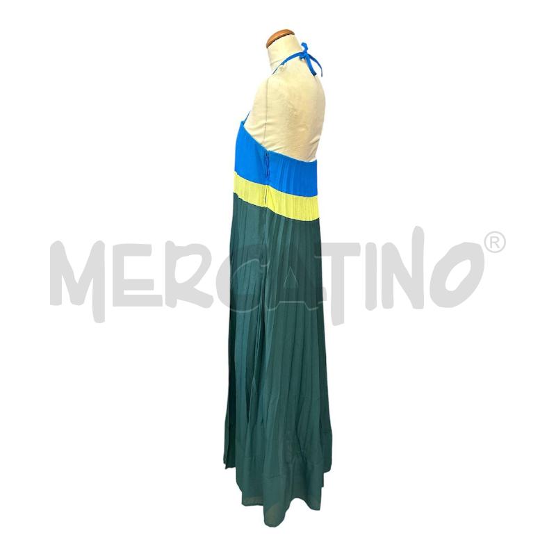 VESTITO DONNA PINKO CELESTE GIALLO VERDE DRAPPEGGIATO | Mercatino dell'Usato Cava de tirreni 4