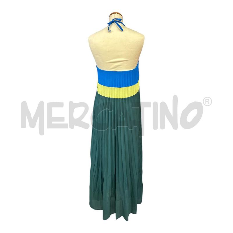 VESTITO DONNA PINKO CELESTE GIALLO VERDE DRAPPEGGIATO | Mercatino dell'Usato Cava de tirreni 5