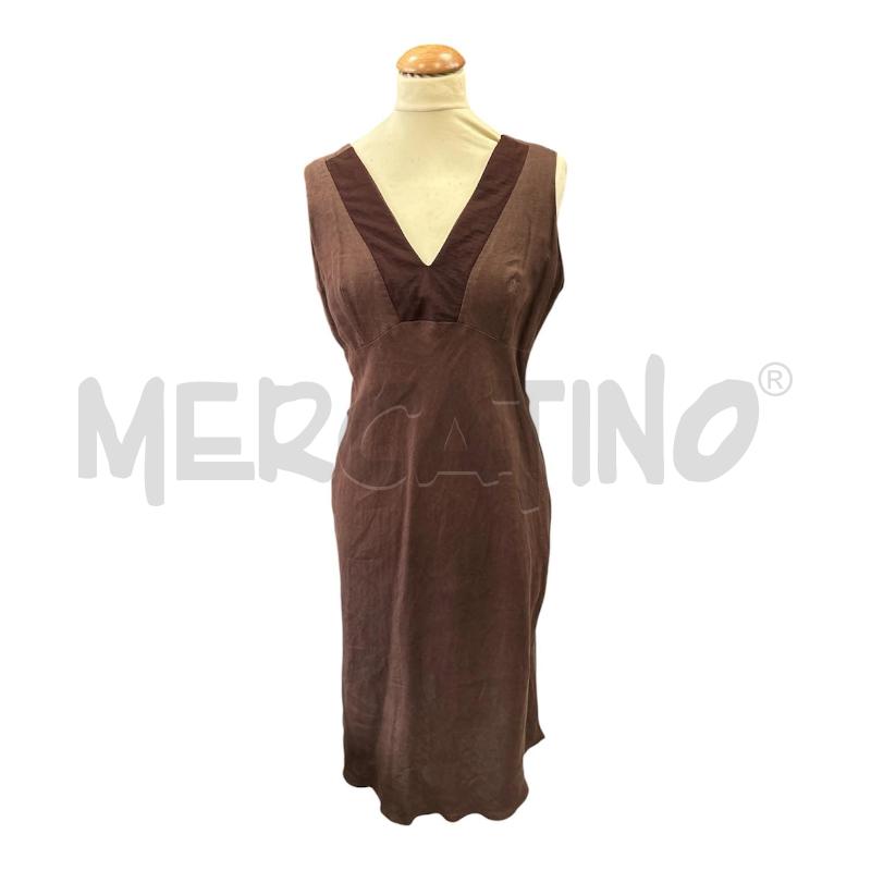 VESTITO DONNA SANDRO FERRONE MARRON ELINO SCOLLO V  | Mercatino dell'Usato Cava de tirreni 1