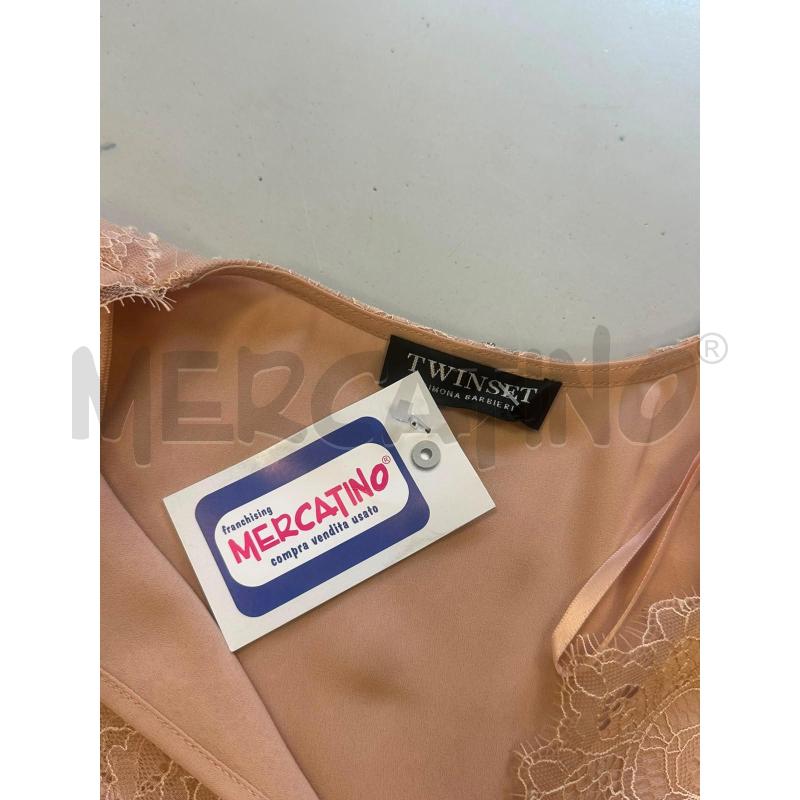 VESTITO DONNA TWINSET ROSA PIZZO FASCIA NERA | Mercatino dell'Usato Cava de tirreni 4