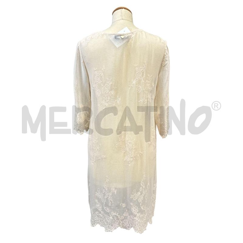 VESTITO DONNA TWINSET  BEIGE SETA RICAMO TRASPARENTE | Mercatino dell'Usato Cava de tirreni 4