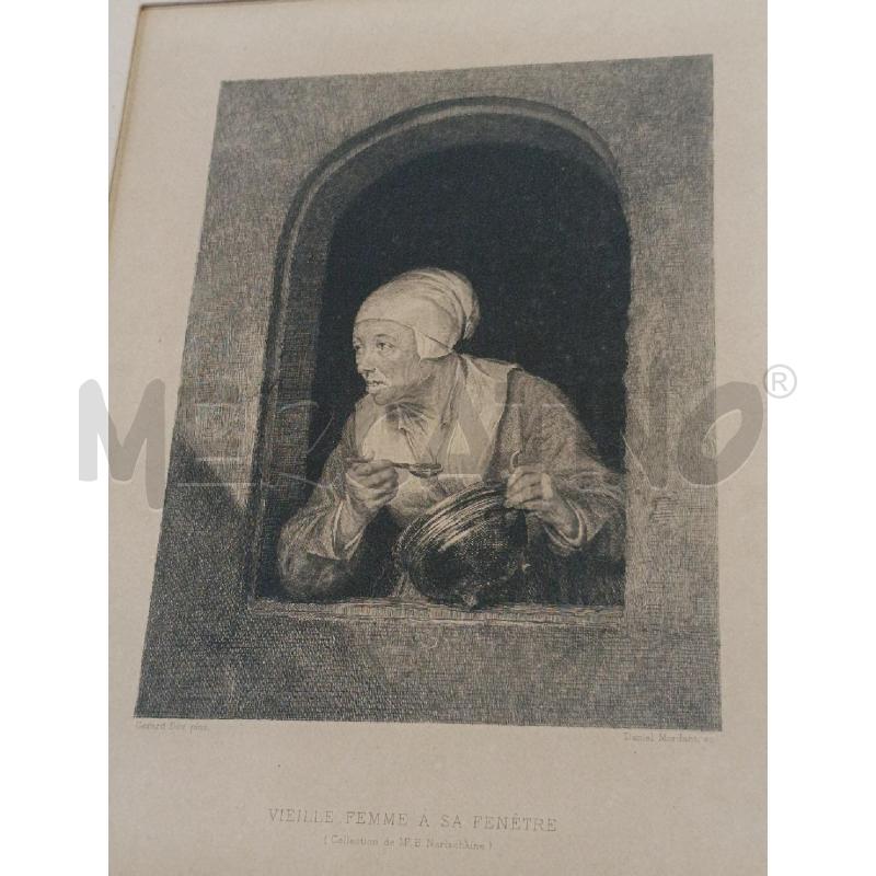 ACQUAFORTE GERARD DOU DONNA ALLA FINESTRA | Mercatino dell'Usato Salerno torrione 2