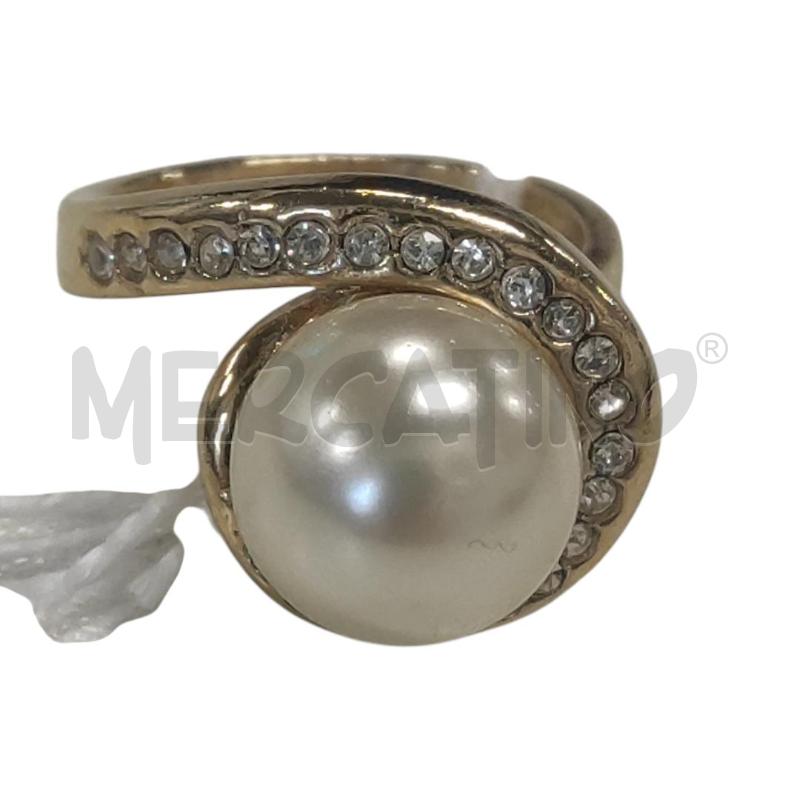 ANELLO DONNA CON PERLA E BRILLANTINI  | Mercatino dell'Usato Salerno torrione 1
