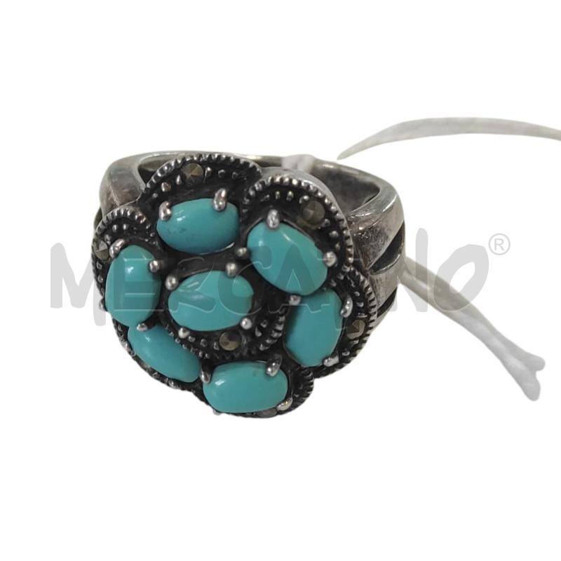 ANELLO DONNA CON PIETRINE TURCHESI  | Mercatino dell'Usato Salerno torrione 1