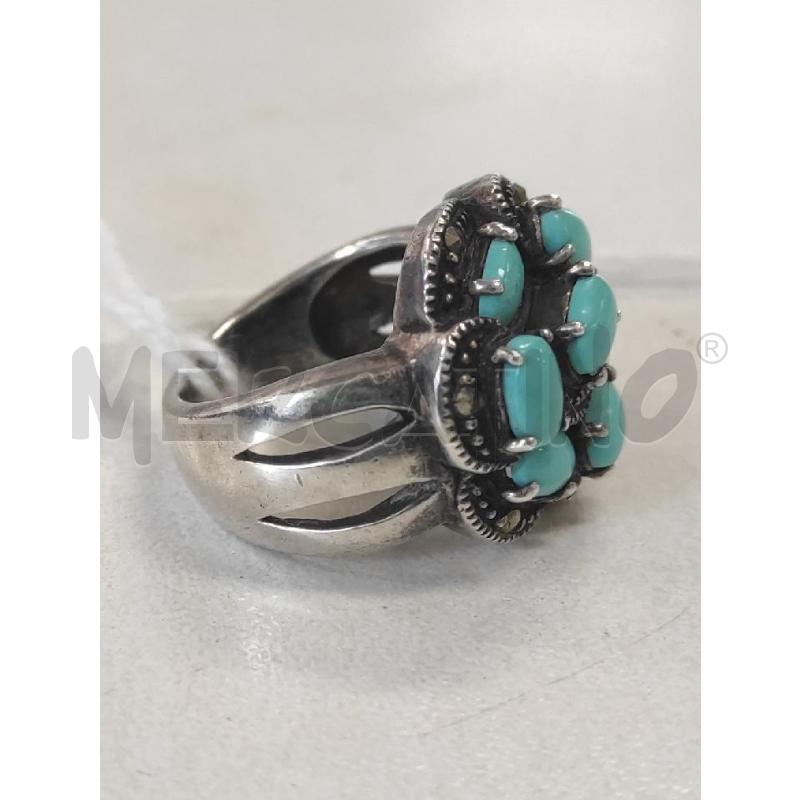ANELLO DONNA CON PIETRINE TURCHESI  | Mercatino dell'Usato Salerno torrione 3