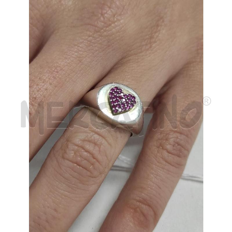 ANELLO DONNA CUORE STRASS ROSA | Mercatino dell'Usato Salerno torrione 1